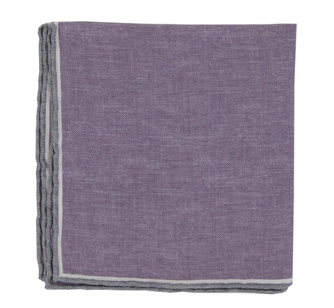 Brunello Cucinelli Purple Silk Pocket Square