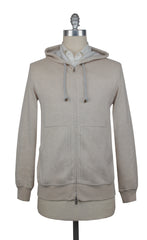 Brunello Cucinelli Light Brown Hooded Jacket - (BC926238) - Parent