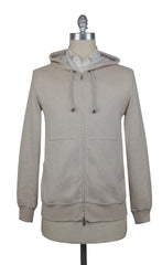 Brunello Cucinelli Light Brown Hooded Jacket - S/48 - (BC926238)