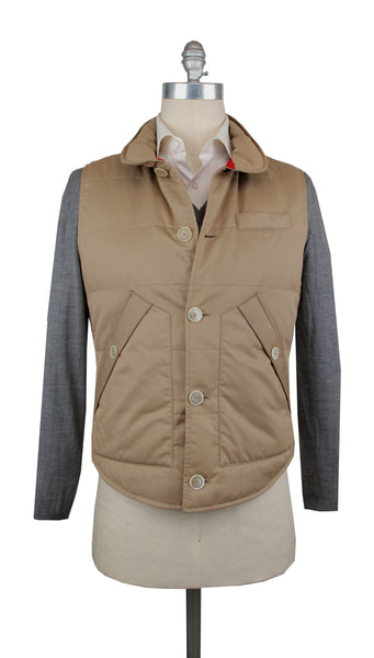 Brunello Cucinelli Beige Solid Jacket Vest - (BC1026237) - Parent
