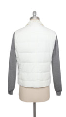 Brunello Cucinelli White Cotton Solid Jacket Vest - (BC1026236) - Parent