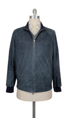 Brunello Cucinelli Blue Suede Jacket - XL US/54 EU - (BC1228238)