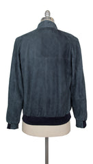 Brunello Cucinelli Blue Suede Jacket - (BC1228238) - Parent