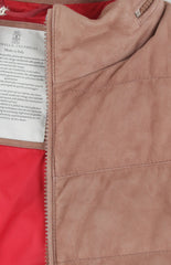 Brunello Cucinelli Brown Suede Solid Jacket Vest - (BC1026233) - Parent