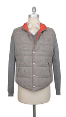 Brunello Cucinelli Brown Plaid Jacket Vest - (BC10262310) - Parent