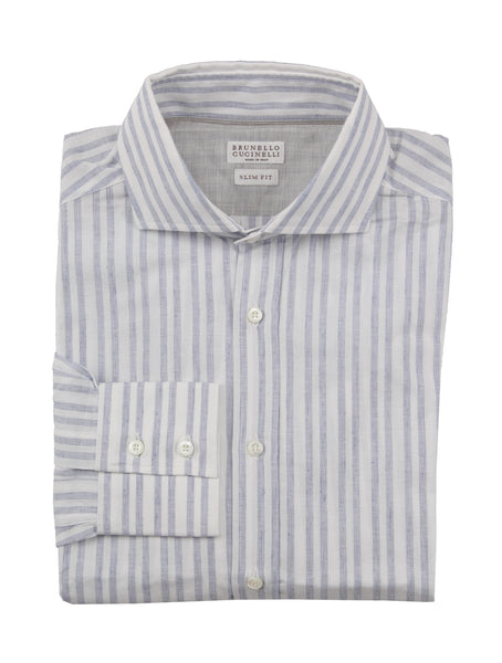 Brunello Cucinelli Light Blue Shirt - Slim - (BC27235) - Parent