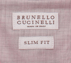 Brunello Cucinelli Pink Micro-Check Shirt - Slim - (BC27232) - Parent