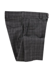 $1125 Brunello Cucinelli Gray Plaid Wool Pants - Slim - 32/48 - (BC109256)