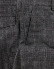 $1125 Brunello Cucinelli Gray Plaid Wool Pants - Slim - (BC109256) - Parent