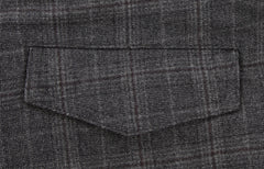 $1125 Brunello Cucinelli Gray Plaid Wool Pants - Slim - (BC109256) - Parent