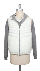 Brunello Cucinelli White Nylon Solid Jacket Vest - (BC1026232) - Parent