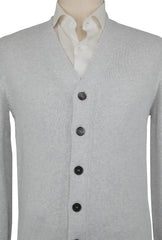 Brunello Cucinelli Light Gray Cotton Cardigan - (BC926234) - Parent