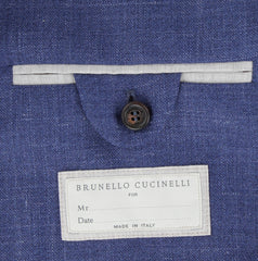 Brunello Cucinelli Blue Wool Blend Solid Sportcoat - (BC1228231) - Parent