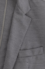 Brunello Cucinelli Gray Virgin Wool Solid Sportcoat - (BC1024233) - Parent