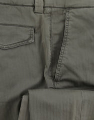 $775 Brunello Cucinelli Green Solid Cotton Pants - Full - (BC1016251) - Parent