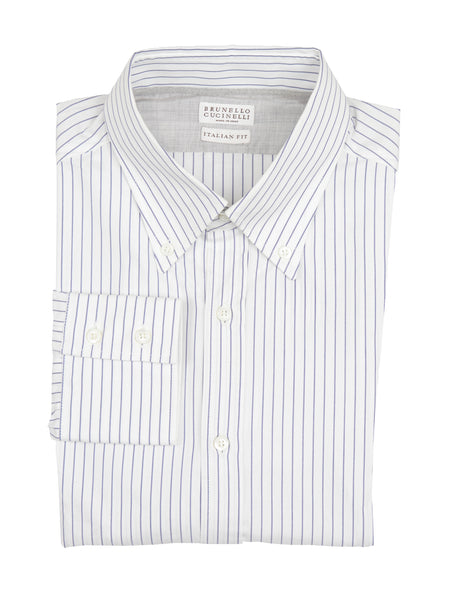 Brunello Cucinelli White Shirt - Slim - (BC126236) - Parent