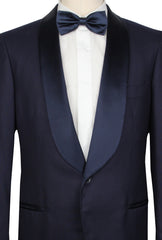 Brunello Cucinelli Navy Blue Cashmere Tuxedo - (BC516235) - Parent