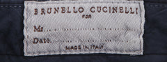 $595 Brunello Cucinelli Dark Blue Cotton Pants - Slim - (BC1016252) - Parent