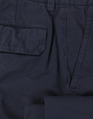 Brunello Cucinelli Navy Blue Solid Cotton Pants - Slim - (BC312241) - Parent