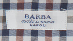 Barba Napoli Brown Check Cotton Shirt - Slim - (BN9122312) - Parent