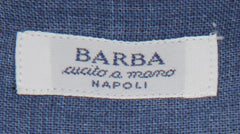 Barba Napoli Blue Solid Linen Shirt - Slim - (BN912231) - Parent
