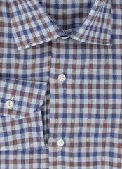Barba Napoli Blue Check Cotton Shirt - Slim - (BN9122313) - Parent