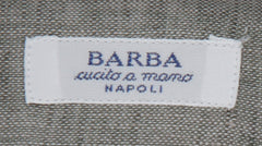 Barba Napoli Light Gray Solid Linen Shirt - Slim - (BN912236) - Parent