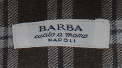$350 Barba Napoli Brown Plaid Cotton Shirt - Slim - (BN820244) - Parent