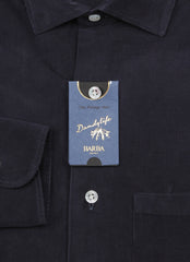 Barba Napoli Dark Blue Solid Shirt - Slim - (BN330238) - Parent
