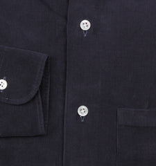 Barba Napoli Dark Blue Solid Shirt - Slim - (BN330238) - Parent