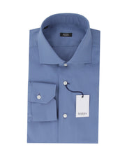Barba Napoli Blue Solid Shirt - Extra Slim - (BN9122317) - Parent