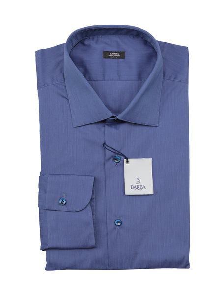 Barba Napoli Blue Cotton Blend Shirt - Extra Slim - (BN11122211) - Parent