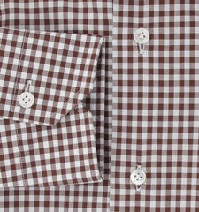 Barba Napoli Brown Micro-Check Shirt - Extra Slim - (BN9122315) - Parent