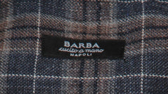 Barba Napoli Brown Plaid Shirt - Extra Slim - (BN11122212) - Parent