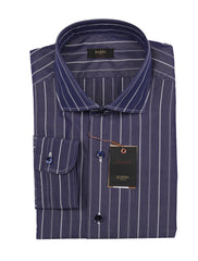 Barba Napoli Navy Blue Cotton Shirt - Extra Slim - (BN1112223) - Parent