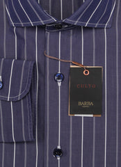 Barba Napoli Navy Blue Cotton Shirt - Extra Slim - (BN1112223) - Parent