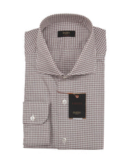 Barba Napoli Brown Cotton Shirt - Extra Slim - 15.5/39 - (BN1112225)