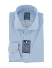 $375 Barba Napoli Light Blue Shirt - Extra Slim - 15.5/39 - (BN9162510)