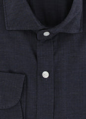 $375 Barba Napoli Dark Blue Solid Shirt - Extra Slim - (BN916256) - Parent