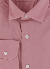 $375 Barba Napoli Pink Solid Cotton Shirt - Extra Slim - (BN1152612) - Parent
