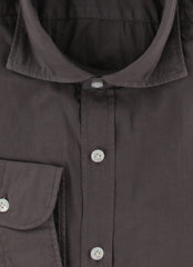 $375 Barba Napoli Gray Cotton Shirt - Extra Slim - (BN924252) - Parent