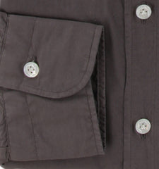 $375 Barba Napoli Gray Cotton Shirt - Extra Slim - (BN924252) - Parent