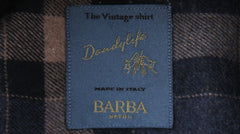 $375 Barba Napoli Blue Plaid Cotton Shirt - Extra Slim - (BN916258) - Parent