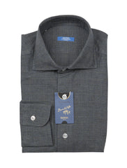 Barba Napoli Gray Plaid Shirt - Extra Slim - (BN330234) - Parent