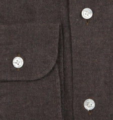 Barba Napoli Brown Solid Cotton Shirt - Extra Slim - (BN11122219) - Parent
