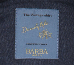 Barba Napoli Dark Blue Cotton Shirt - Extra Slim - (BN11122213) - Parent