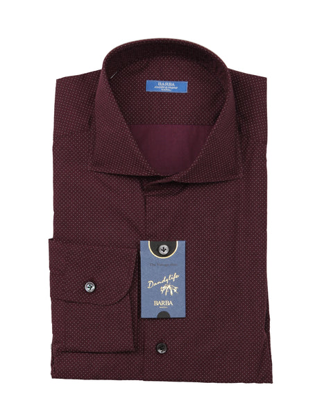 Barba Napoli Burgundy Red Shirt - Extra Slim - (BN330232) - Parent