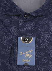 Barba Napoli Dark Blue Floral Shirt - Extra Slim - (BN330237) - Parent