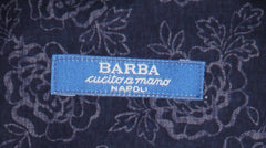 Barba Napoli Dark Blue Floral Shirt - Extra Slim - (BN330237) - Parent