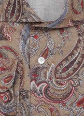 Barba Napoli Brown Paisley Shirt - Extra Slim - (BN11122217) - Parent